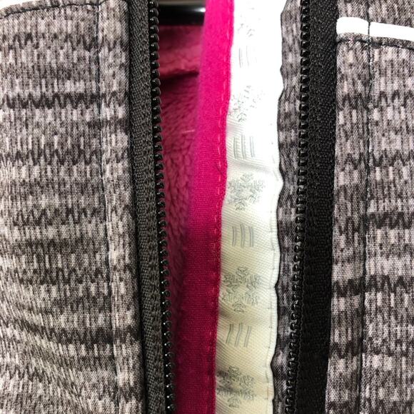 Snozu  pink grey water repellant faux fur lining hooded coat size small - Picture 7 of 9